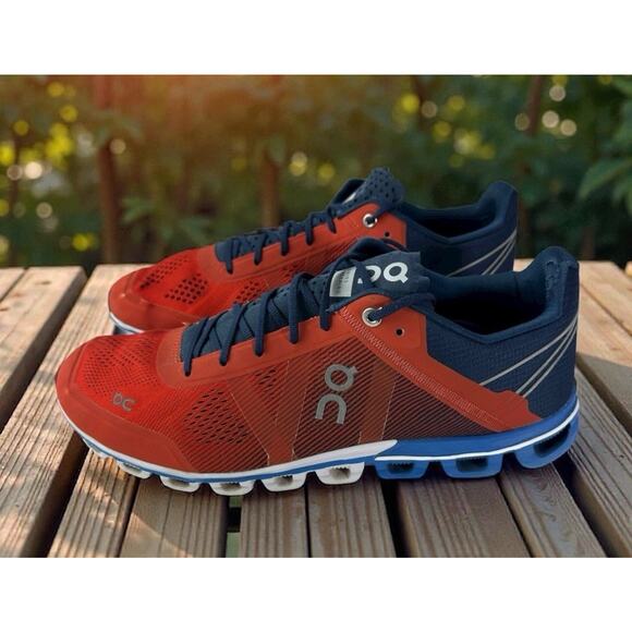 *Flawed On Running Cloudflow Shoes Rust/Pacific Men's Size 11 Running Sneakers - Picture 1 of 16